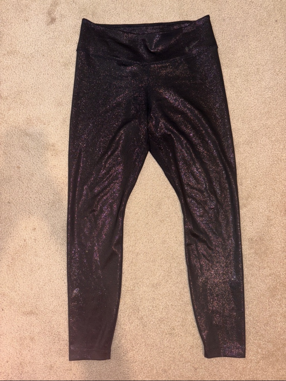 Nike Black Leggings With Gold Glitter
